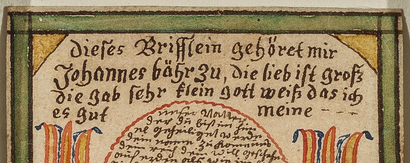 1961.1127 Fraktur, detail 1