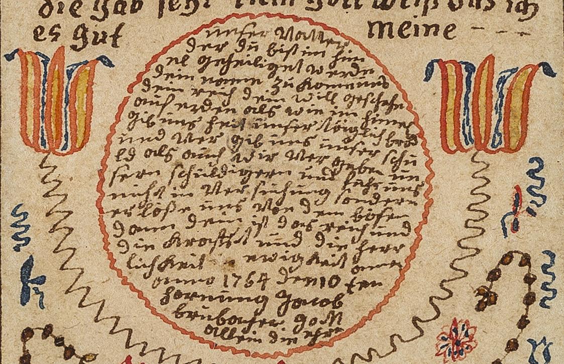 1961.1127 Fraktur, detail 2