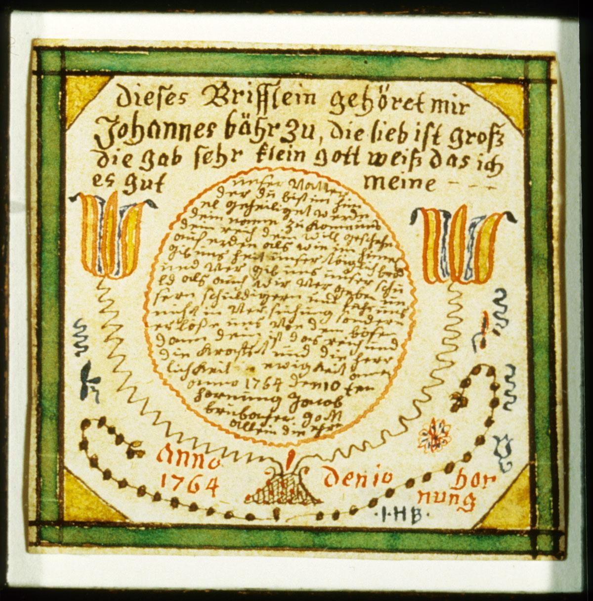 1961.1127 Fraktur, view 2