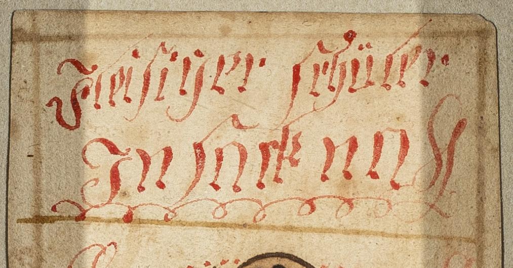 1961.1128 A Fraktur, detail 1