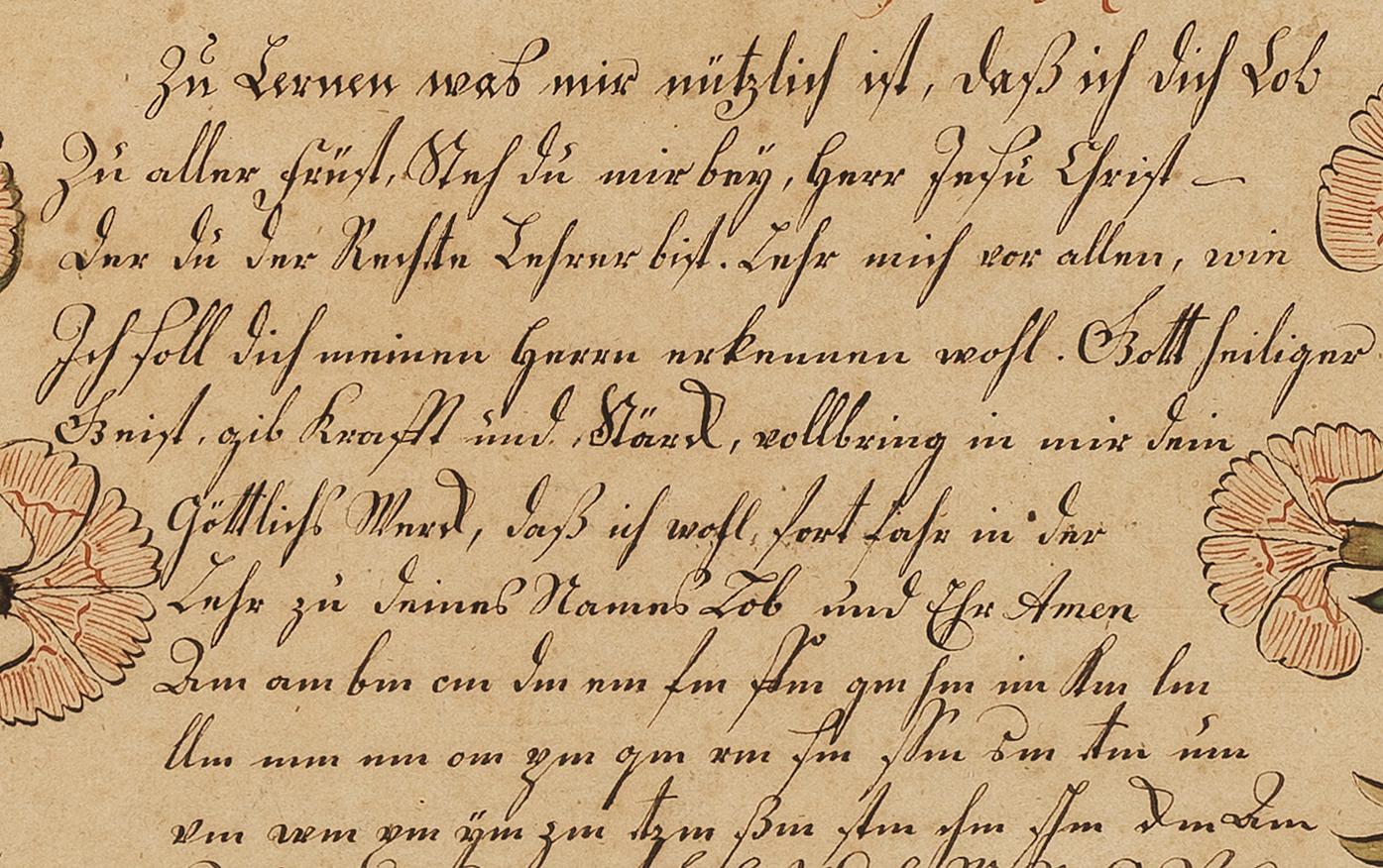 1961.1129 Fraktur, detail 1