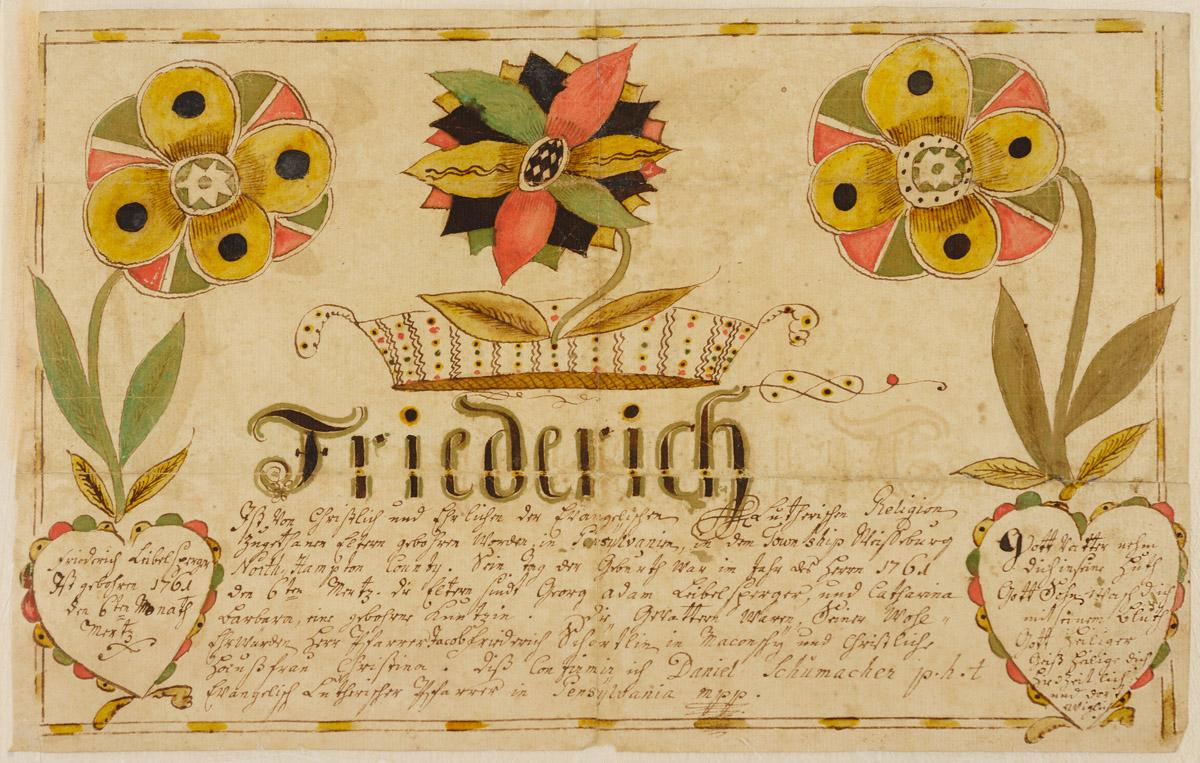 1961.1130 Fraktur, view 1