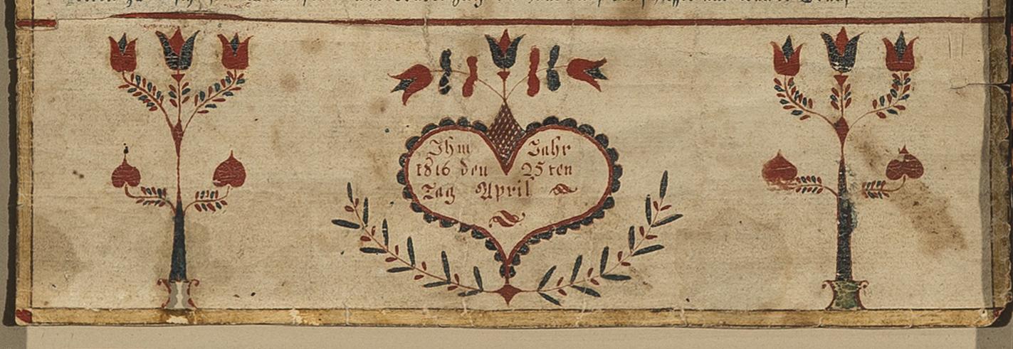 1961.1144 Fraktur, detail 2