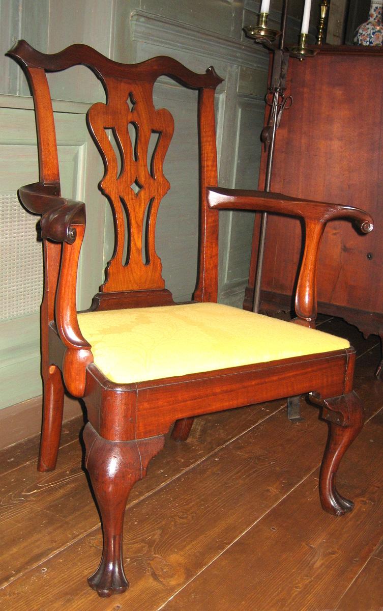 1961.1188, Armchair with slip seat 1984.0638.004 view 1