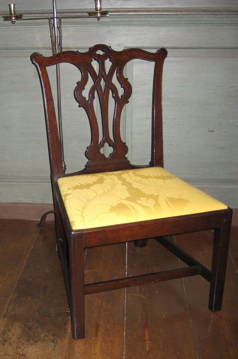 1961.1200.002 chair with 1984.0638.006 slip seat, view 1