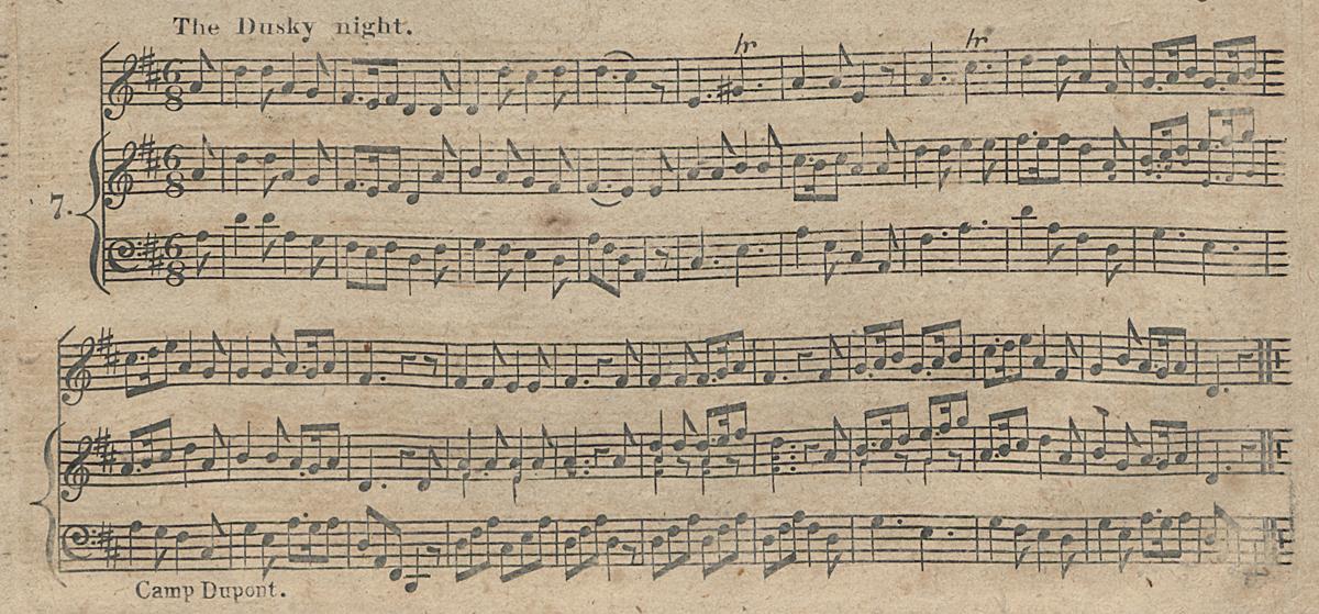 1961.1438 Music Book, Page 7 Detail 2