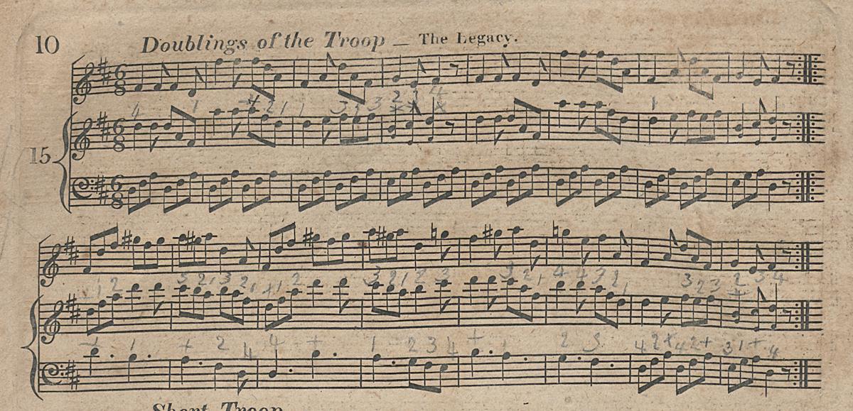 1961.1438 Music Book Page 10, Detail