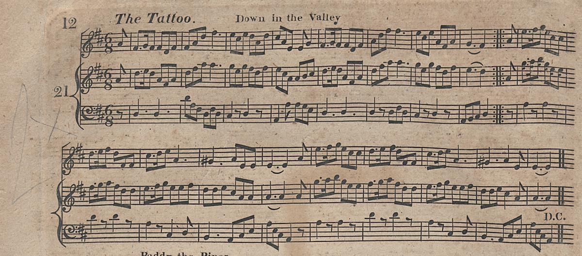 1961.1438 Music Book Page 12, Detail