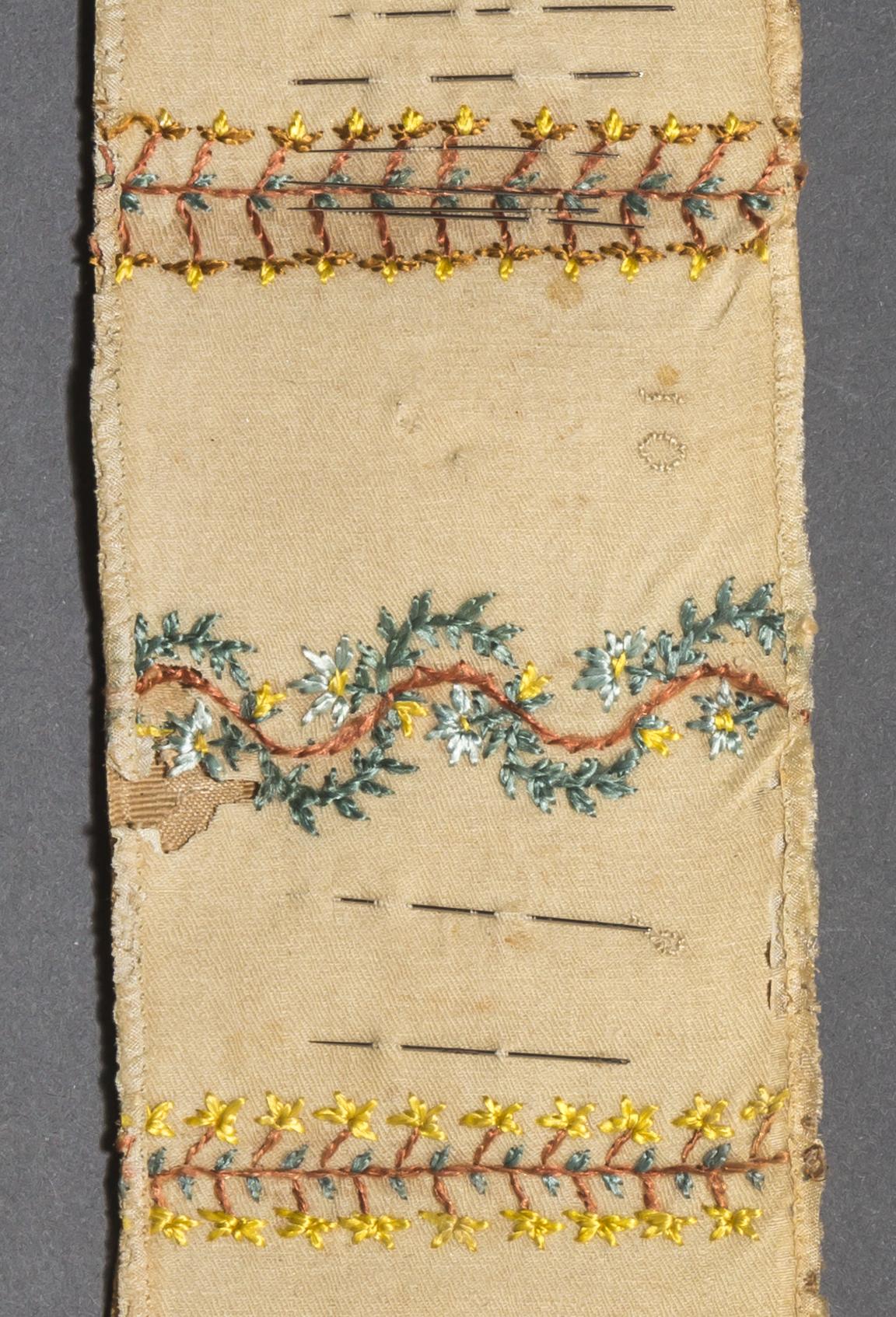 1961.1445 A Box contents, sewing roll, detail 2
