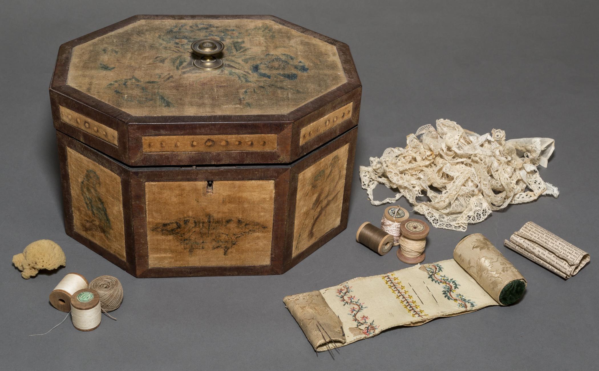 1961.1445 A Box, view 1, with contents