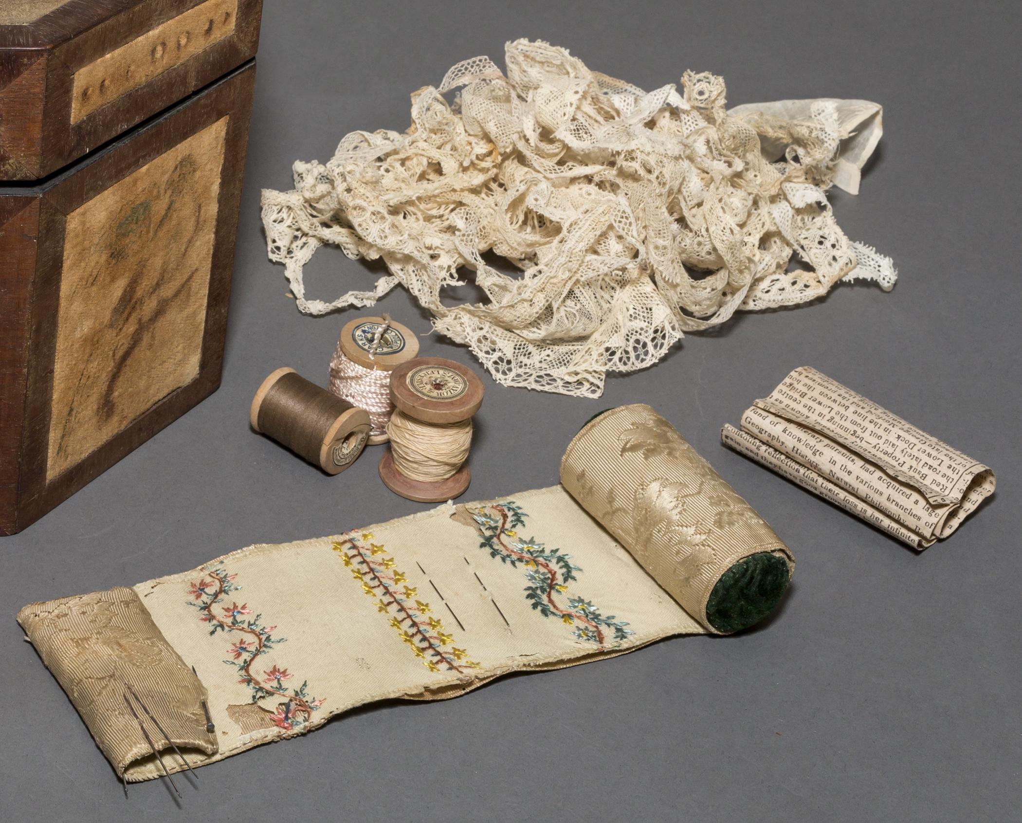 1961.1445 A Box, detail 1, with contents