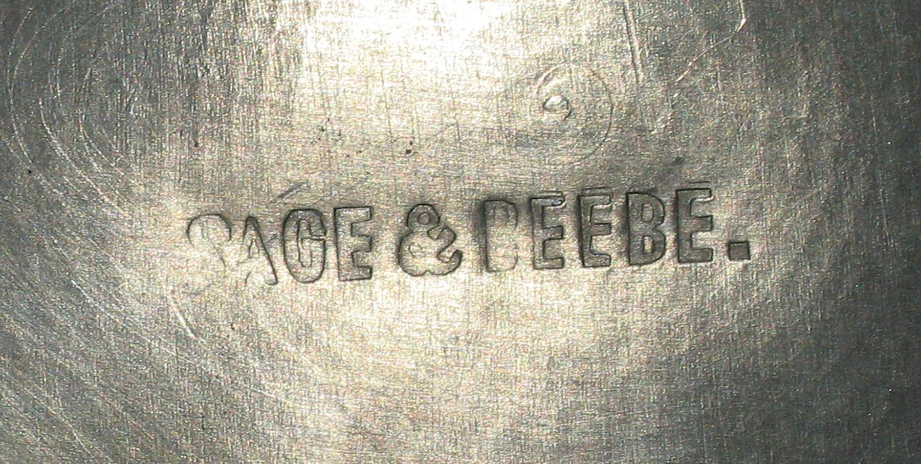 1955.0053 Pewter teapot or coffeepot (mark)