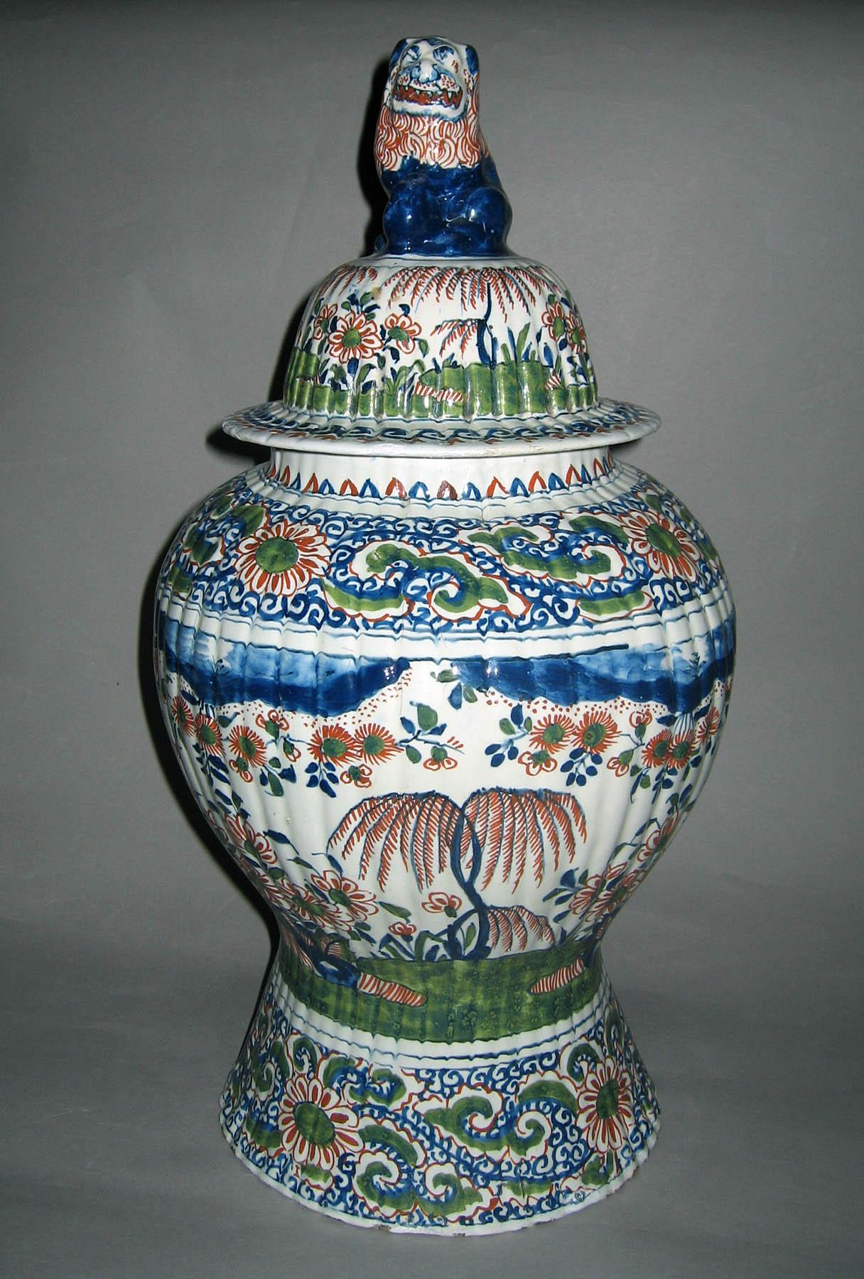 1961.1463 A, B Delftware jar and cover