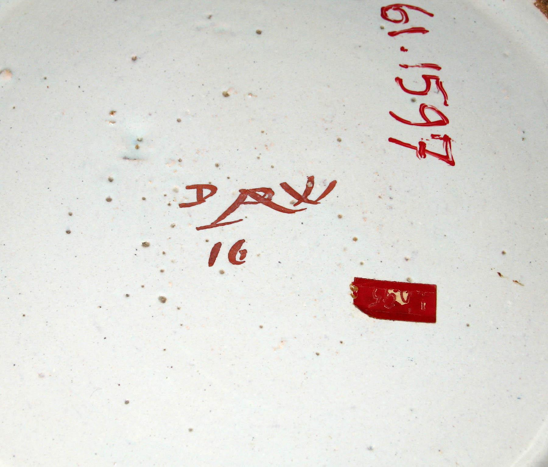 1961.1597 Delftware plate (underside)