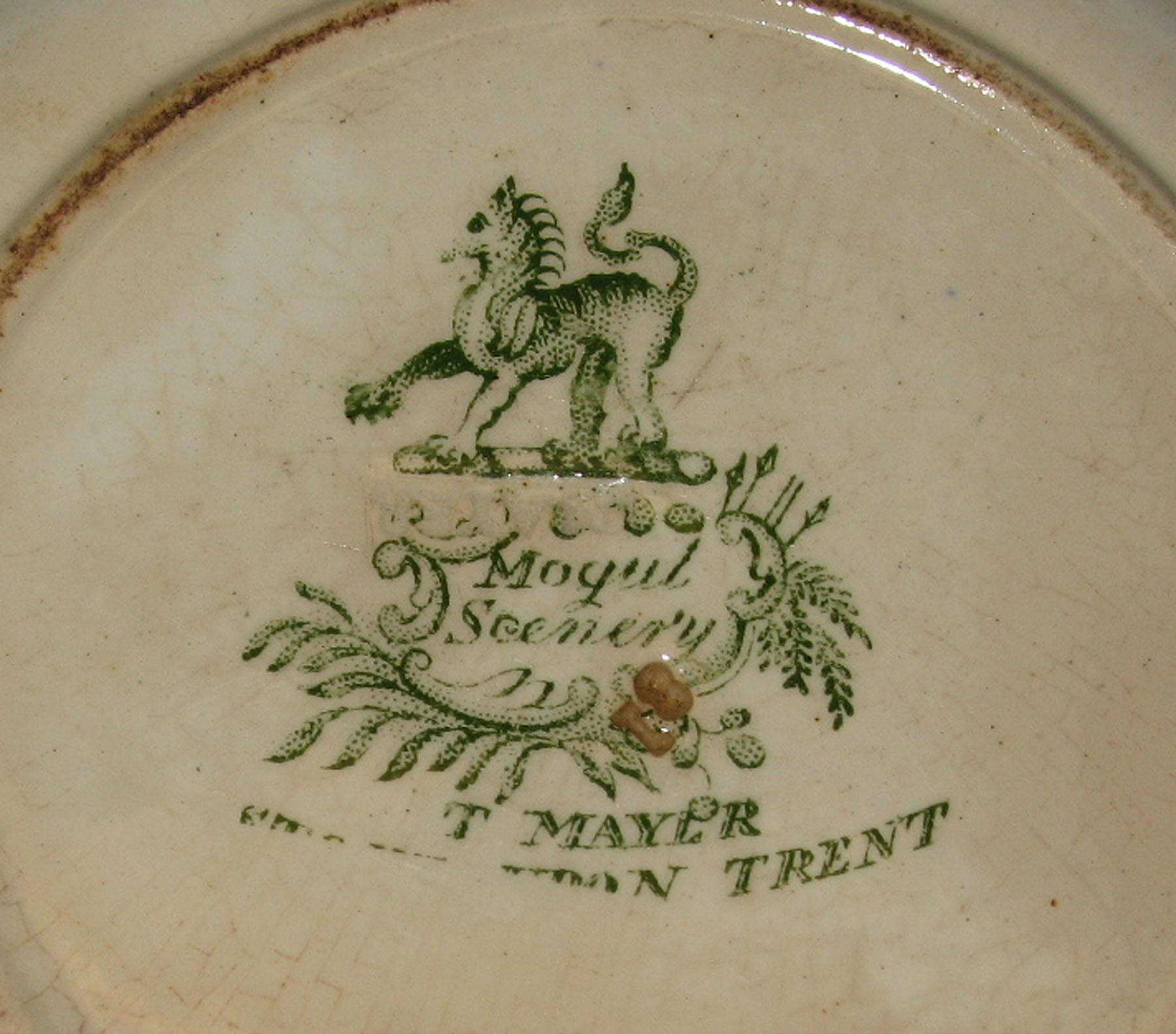 1961.1687 Earthenware Cup Plate, detail
