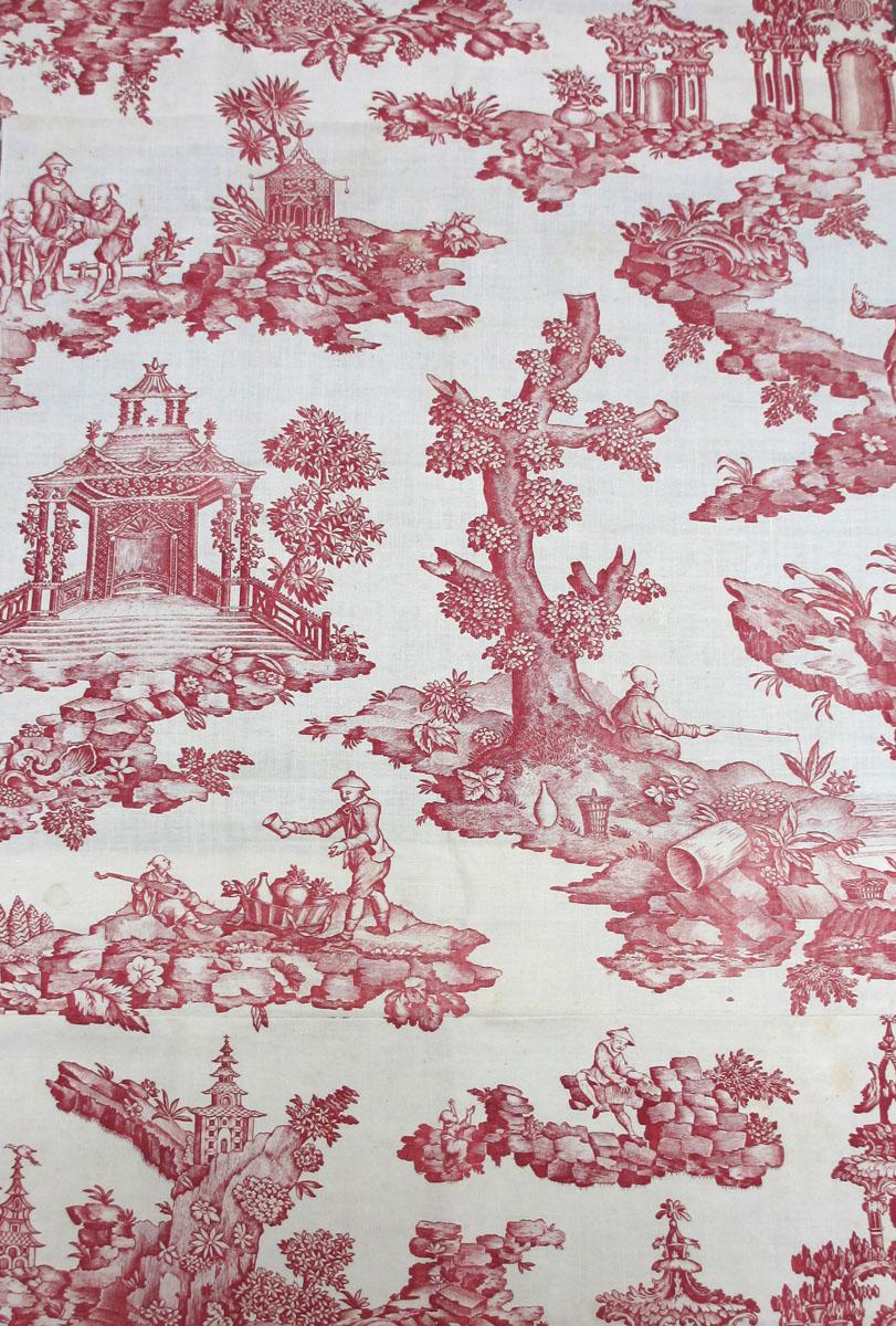 T47 Textile, printed, partial design repeat