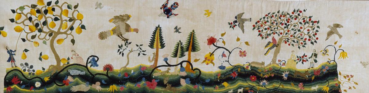 1962.0012 Crewel panel, petticoat border