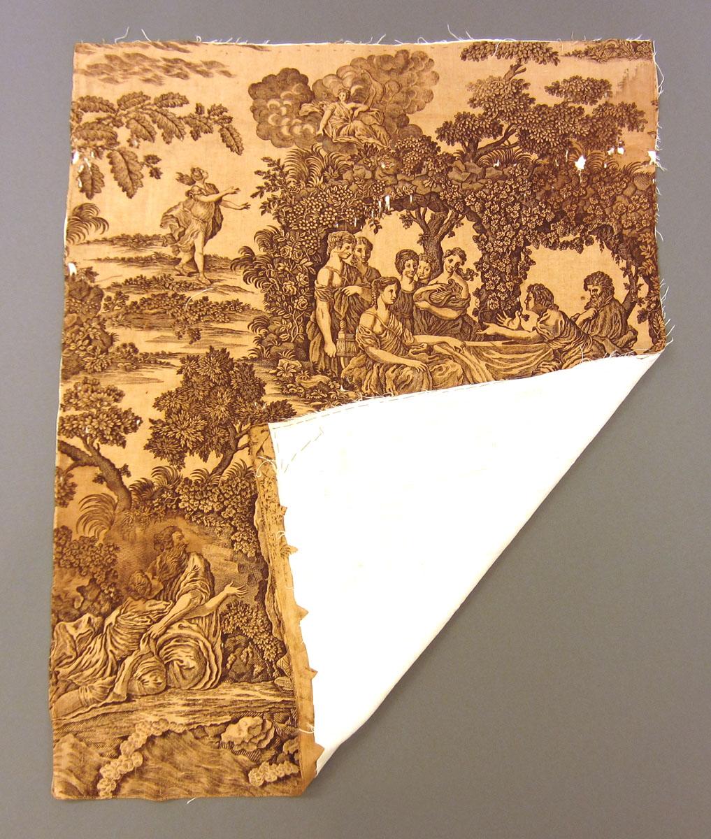 1962.0032 Textile, printed folded corner