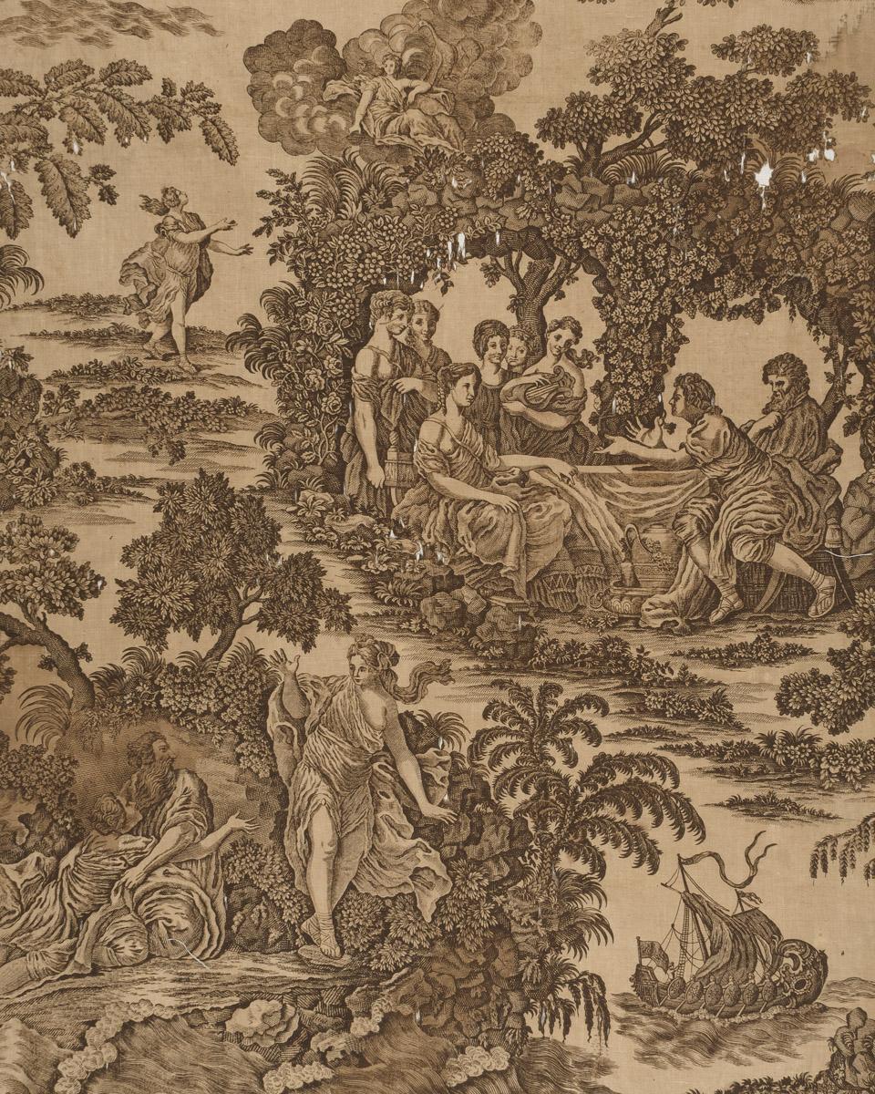 T2142 textile, printed design repeat (partial)