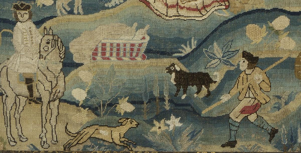 1962.0069 A Needlework Picture, Detail 5