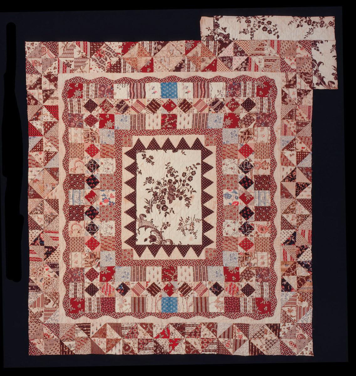 1962.0100 A, B, C, D, E Quilt and Fragments