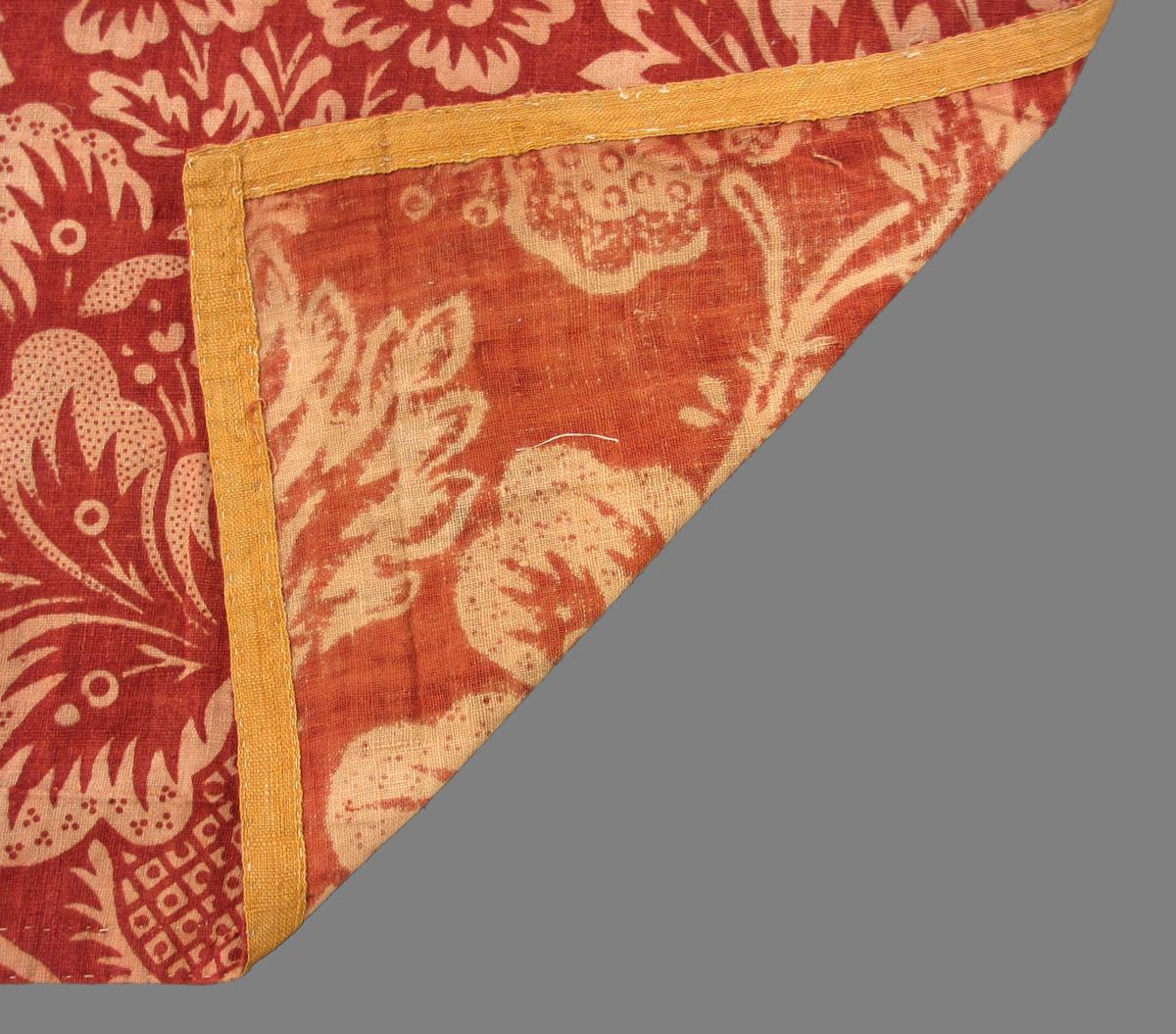 1962.0107 textile, printed folded corner