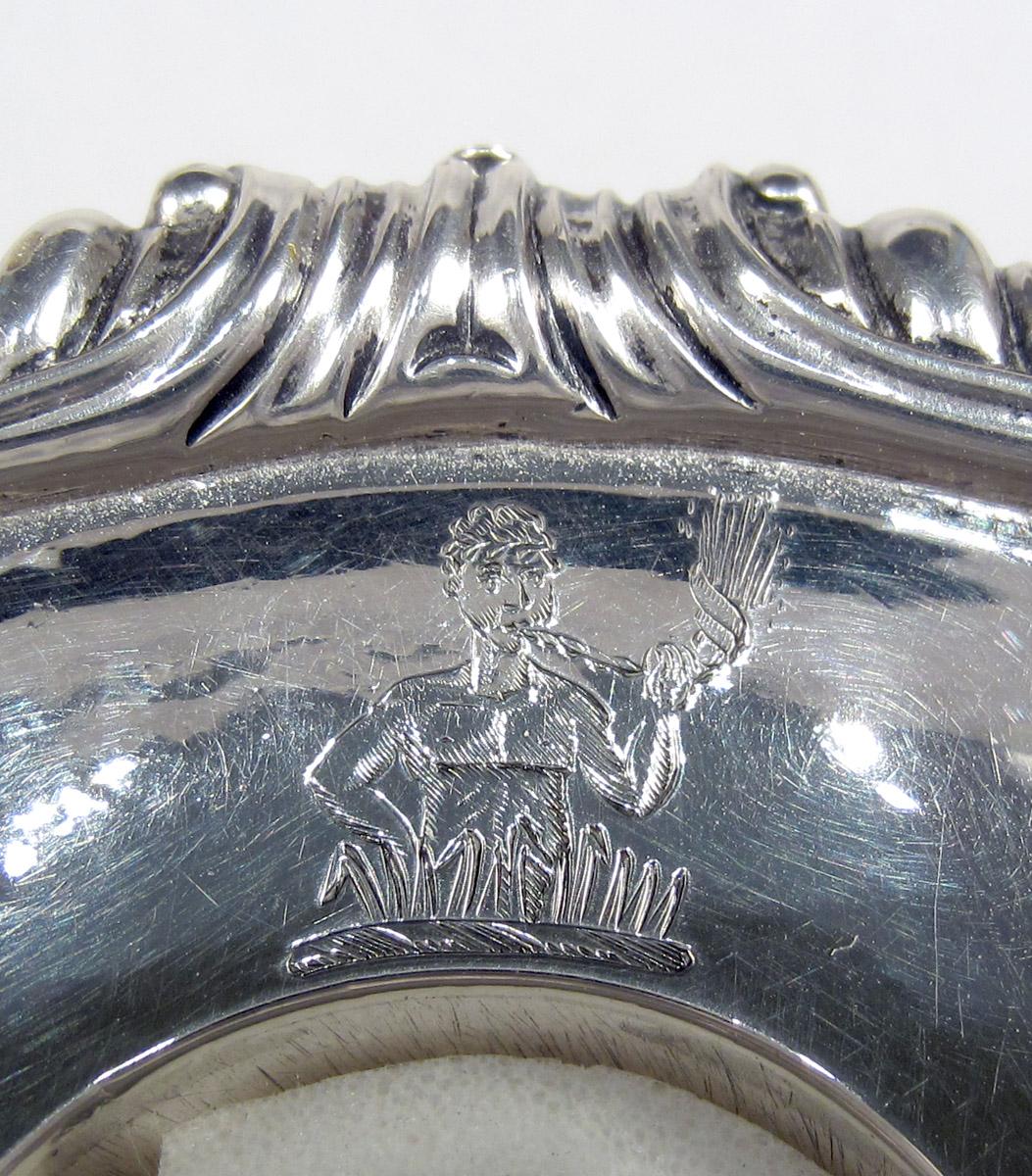 1955.0065.011 B Silver Candlestick Bobeche engraved decoration