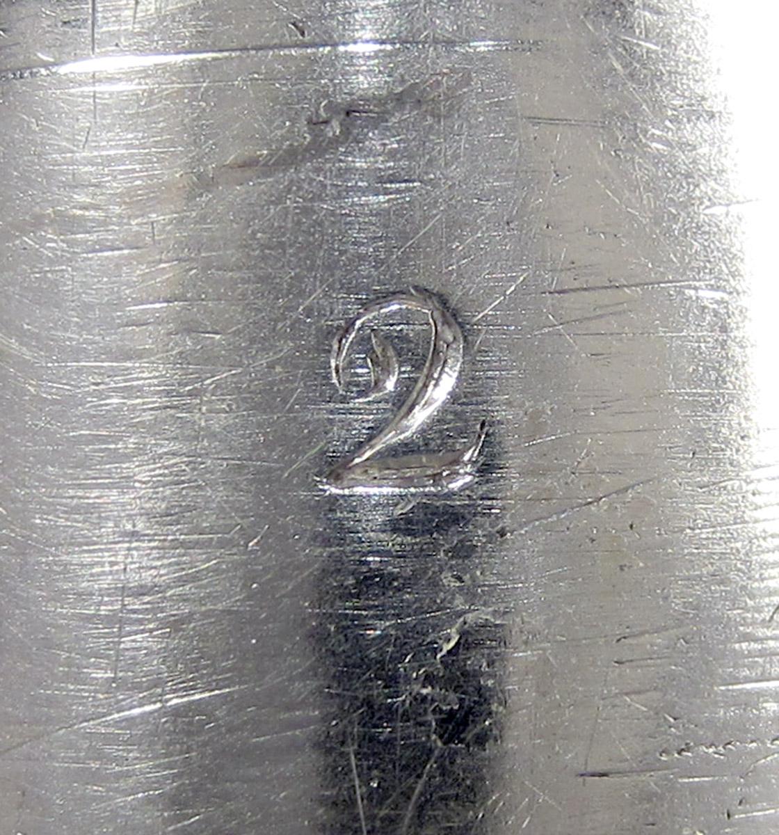 1955.0065.011 B Silver Candlestick Bobeche engraving