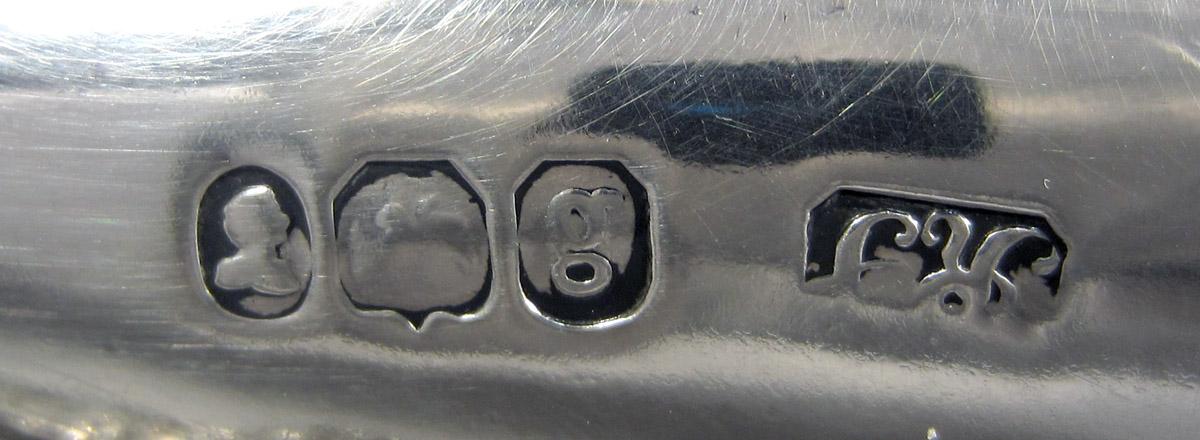 1955.0065.011 C Silver Candlestick Snuffer marks