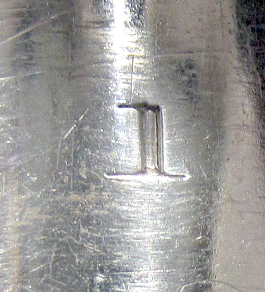 1955.0065.012 C Silver Candlestick Bobeche engraving