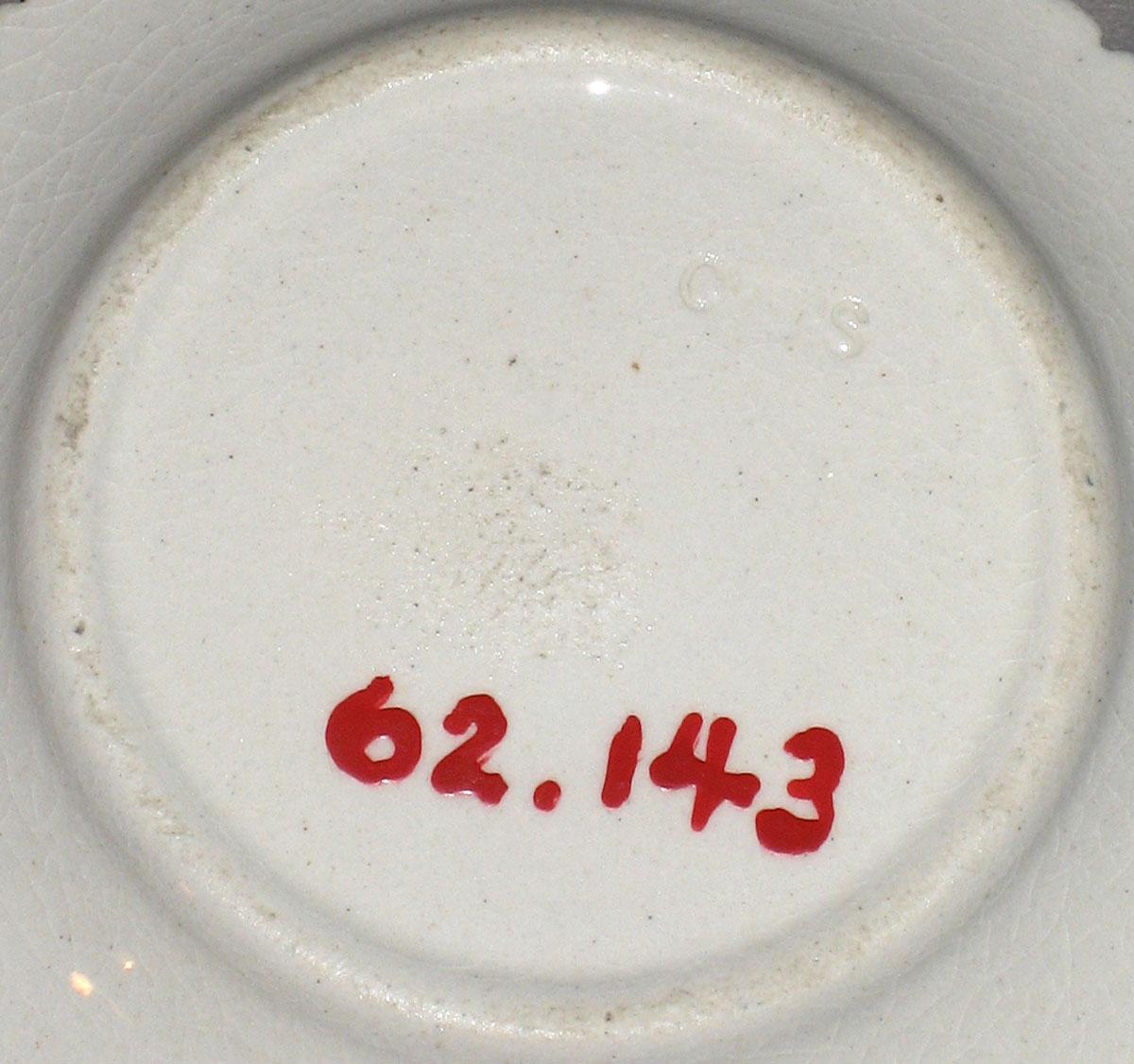 1962.0143 Cup plate (mark)