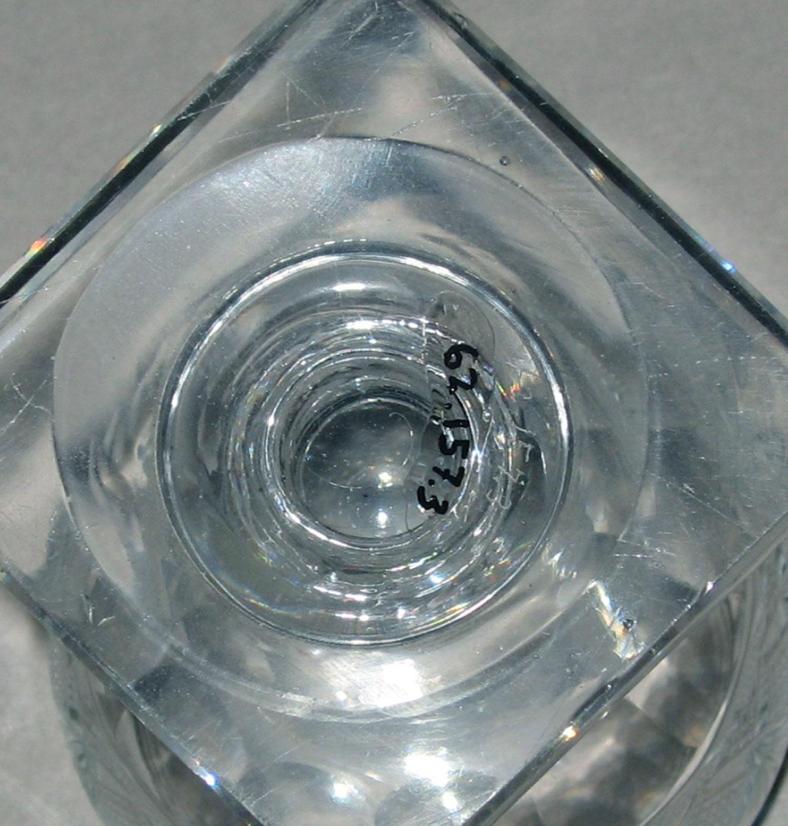 1962.0157.003 Lead glass wineglass (underside)