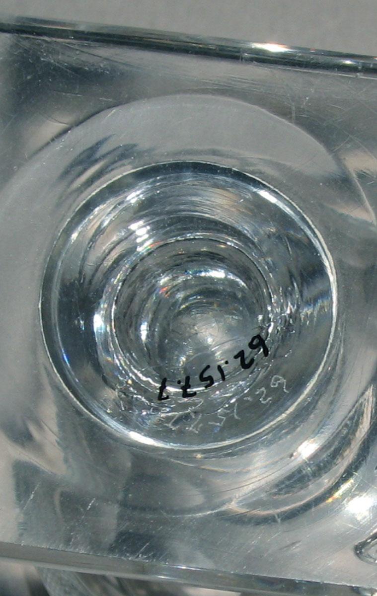 1962.0157.007 Lead glass wineglass (underside)