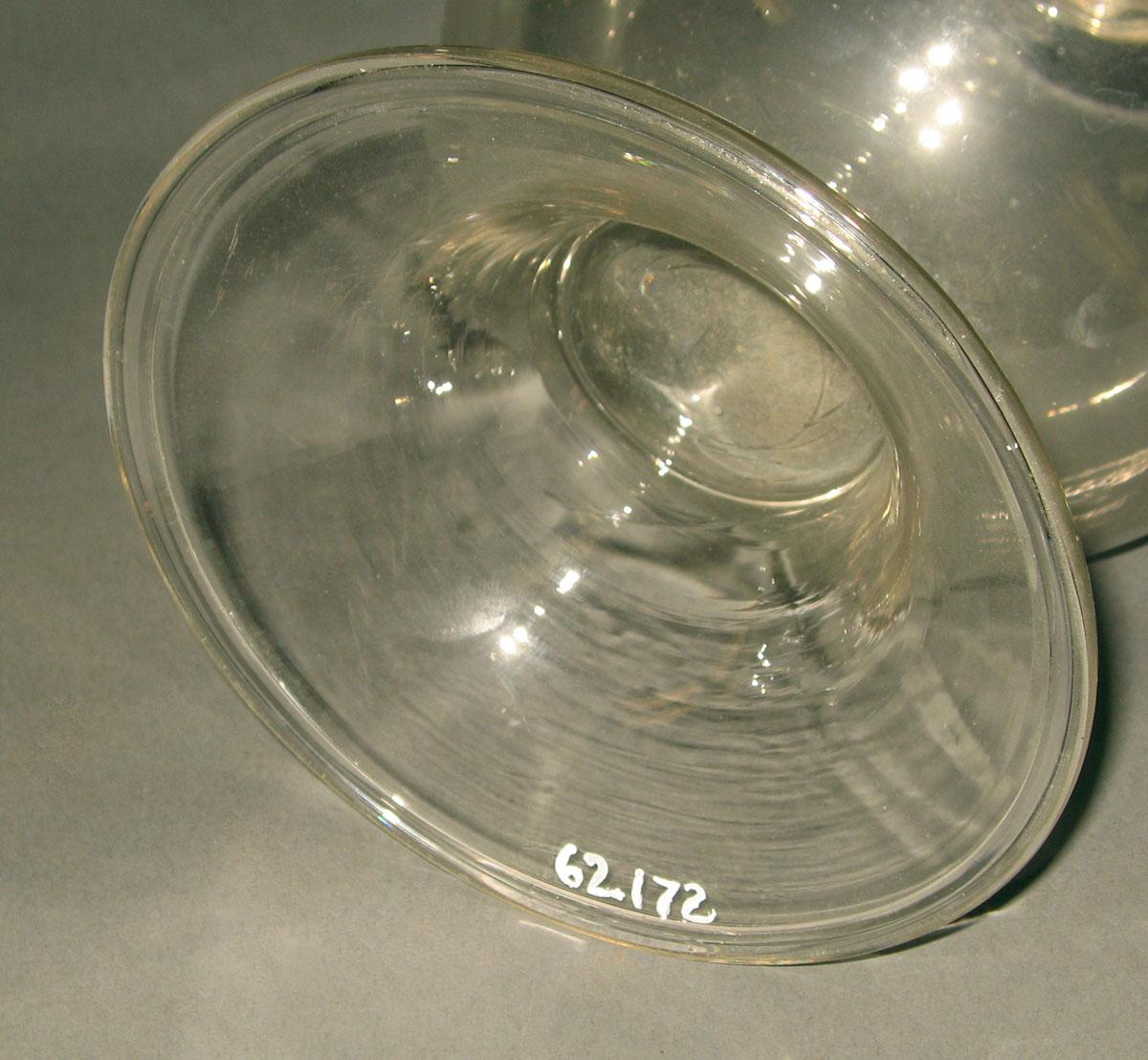1962.0172 Glass distilling vessel (underside)