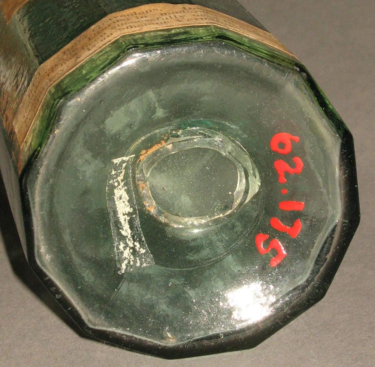 1962.0175 Glass medicine bottle (underside)