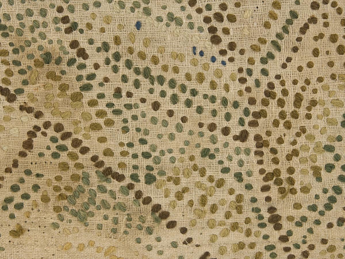 1962.0187 Rug, Hearth rug (reverse, detail 2)