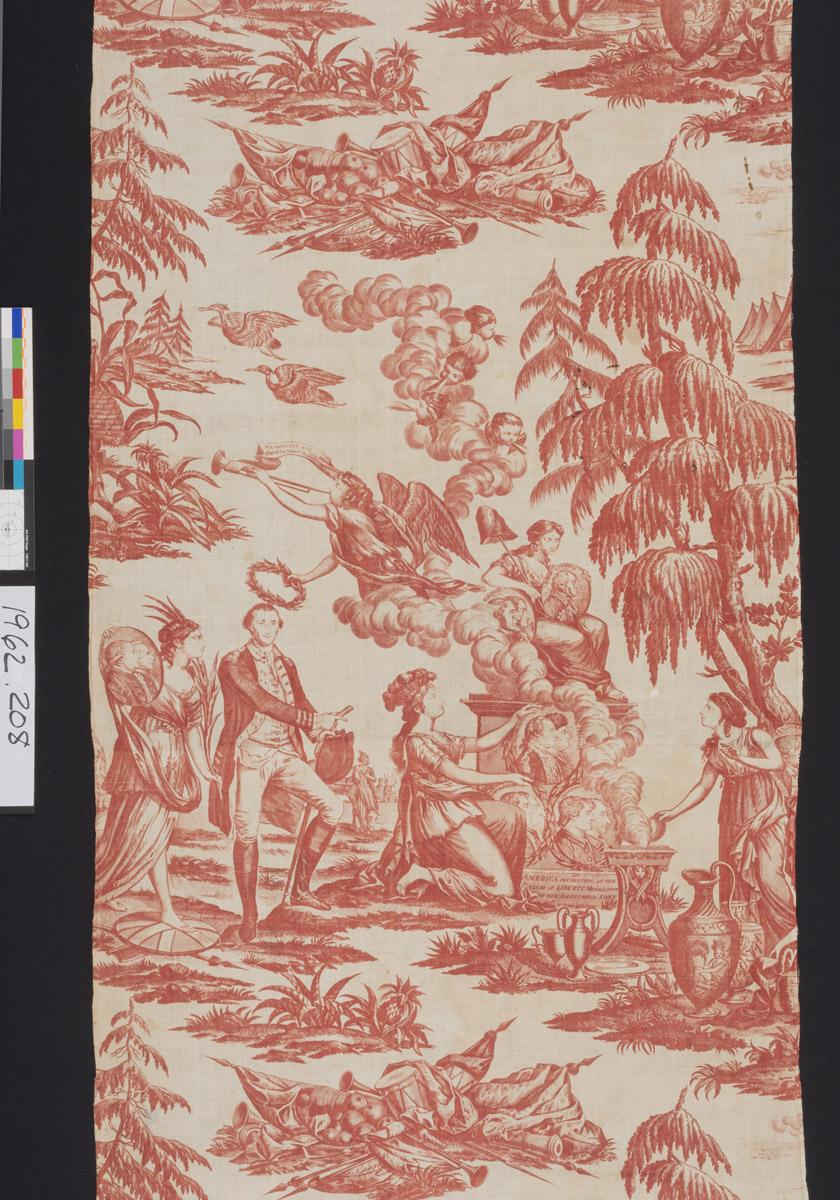 1962.0208 Textile, printed, detail 1