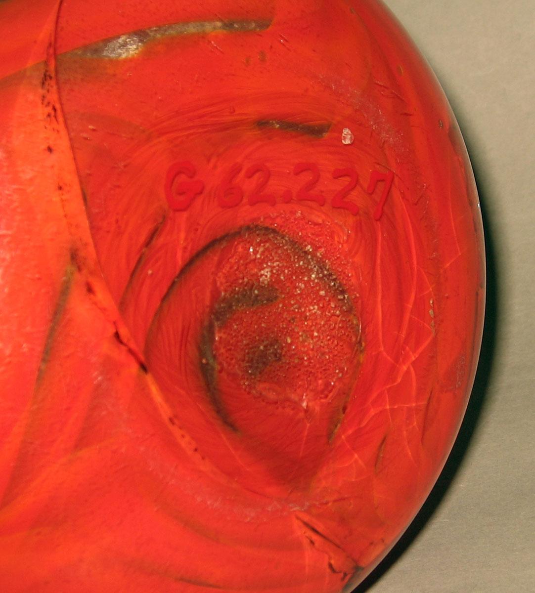 1962.0227 Glass jug (underside)