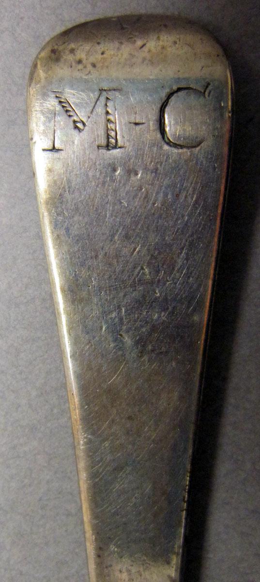 1962.0240.076 teaspoon handle underside engraving