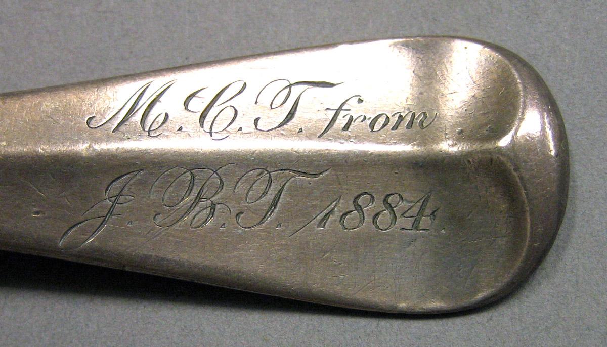 1962.0240.1014 Silver Spoon engraving upper surface