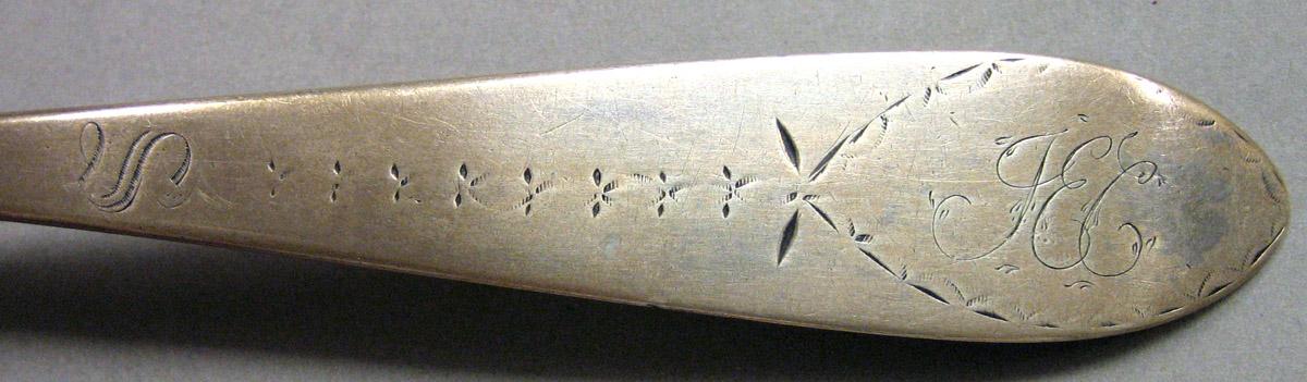 1962.0240.1021 Silver Spoon engraving upper surface
