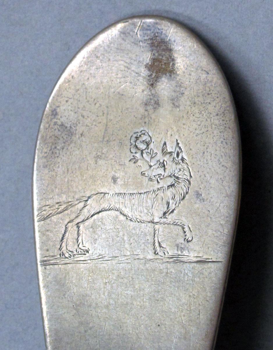 1962.0240.1075 Silver spoon engraving