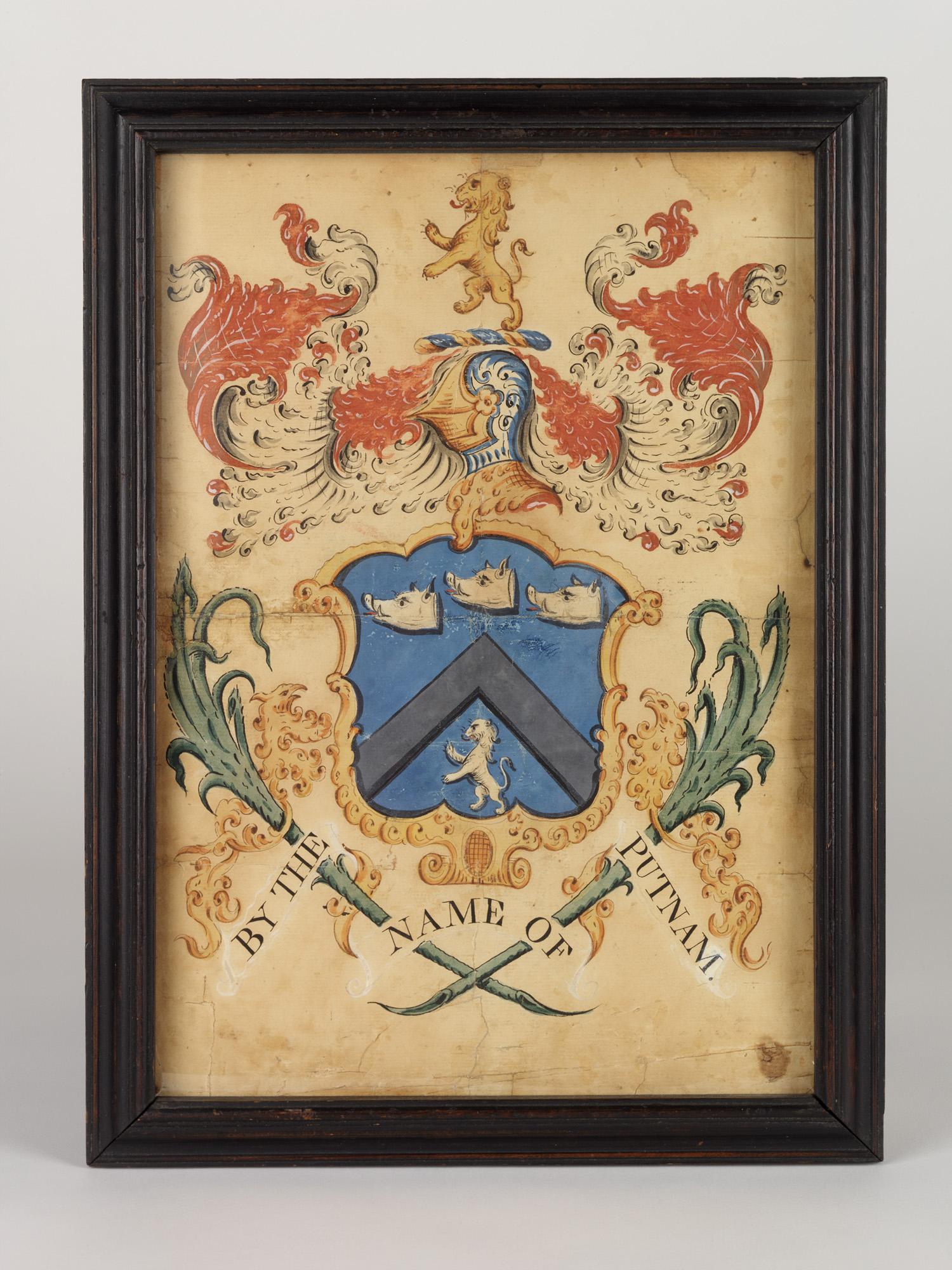 1955.0083.004 A, B Coat of Arms Drawing