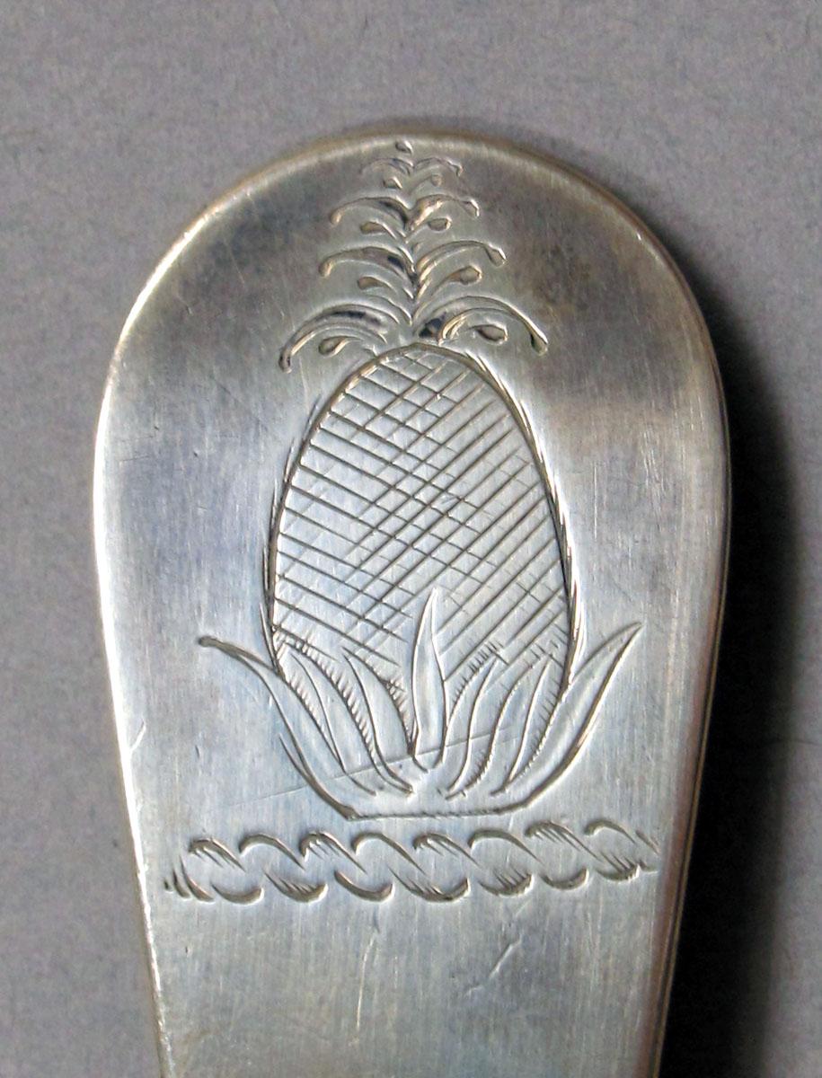 1962.0240.1091 Silver spoon engraving