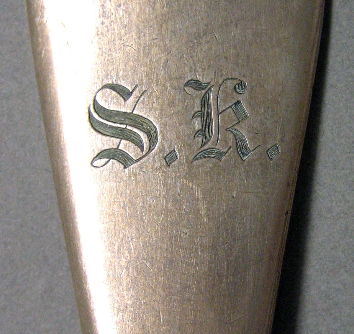 1962.0240.1182 Silver Spoon engraving