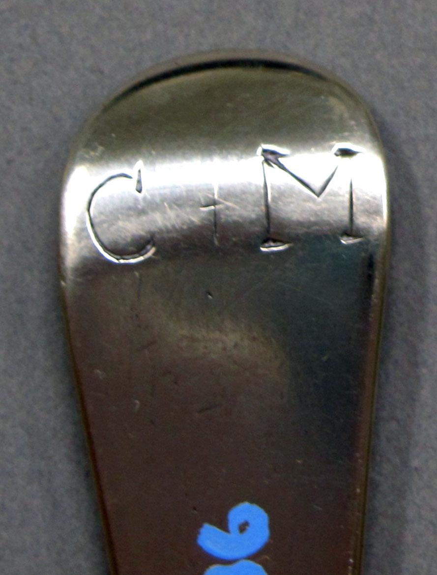 1962.0240.1308 Silver spoon engraving