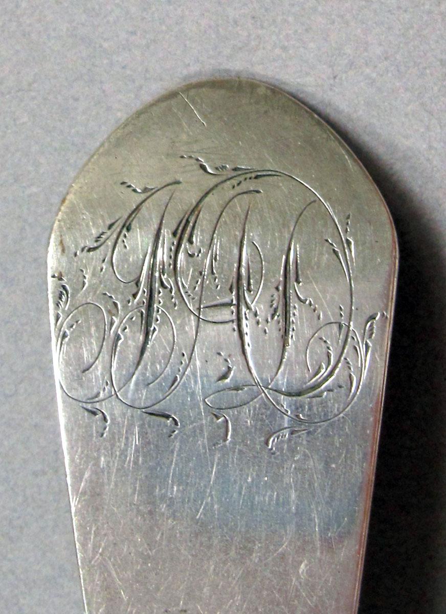 1962.0240.1313 Silver spoon engraving