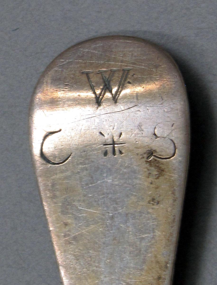 1962.0240.1356 Silver spoon engraving