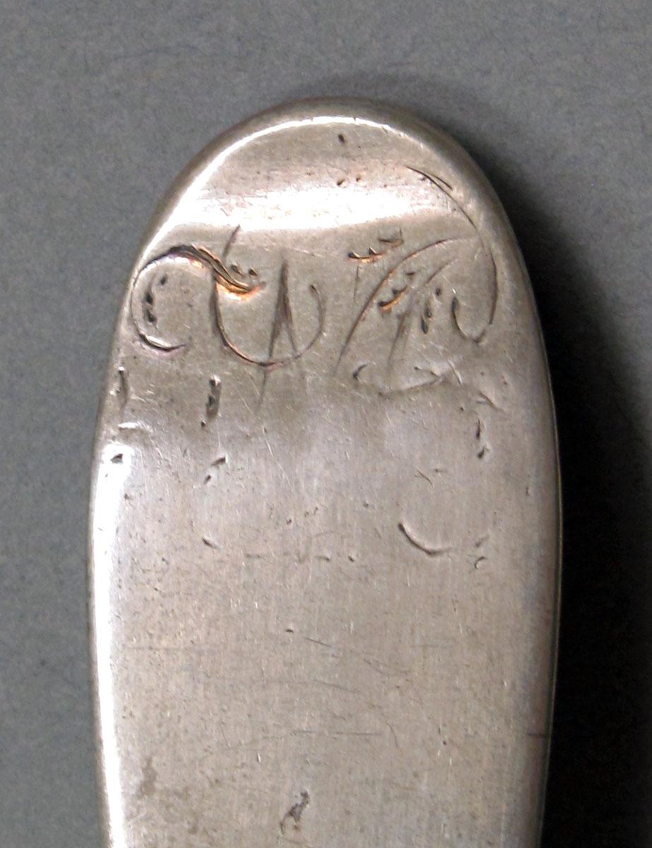 1962.0240.1360 Silver spoon engraving