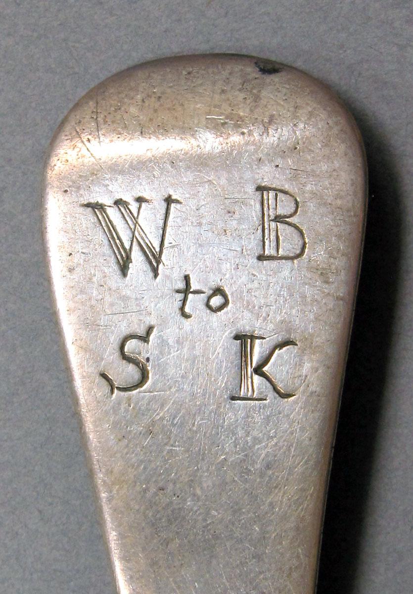 1962.0240.1377 Silver spoon engraving